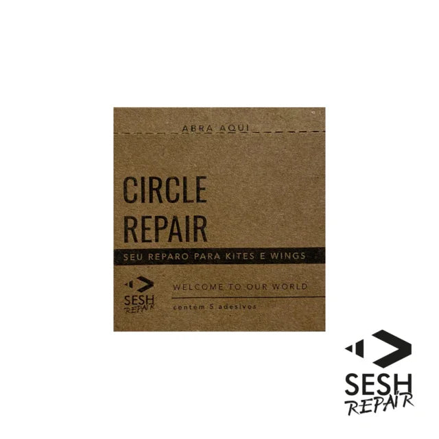 Embalagem Circle Repair Sesh Repair para reparo de kitesurf e wings, produto Orca Sports.