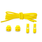 Kit de cadarço elástico amarelo com travas e passadores, ideal para triathlon e esportes Orca Sports