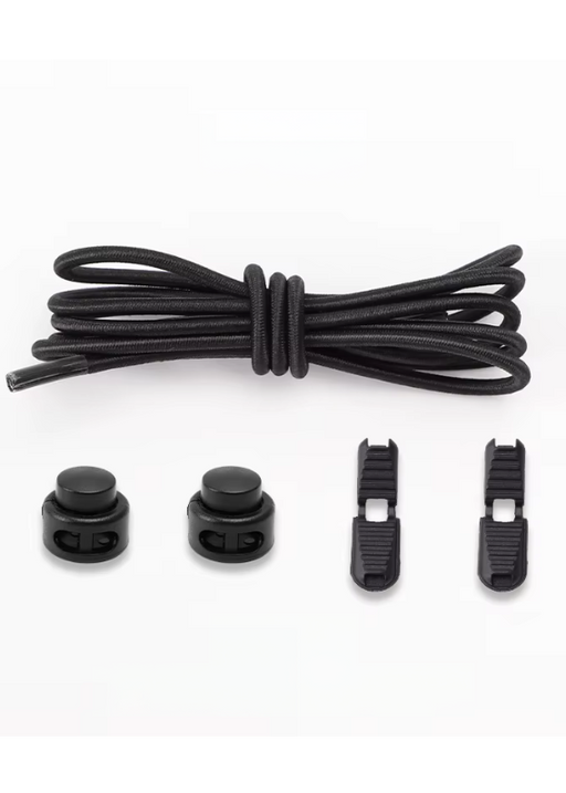 Kit de cadarço elástico preto com fechos e travas, acessório para esportes Orca Sports