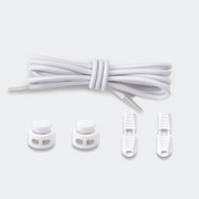 Cadarço elástico branco com trava para tênis esportivo Orca Sports, acessório triathlon