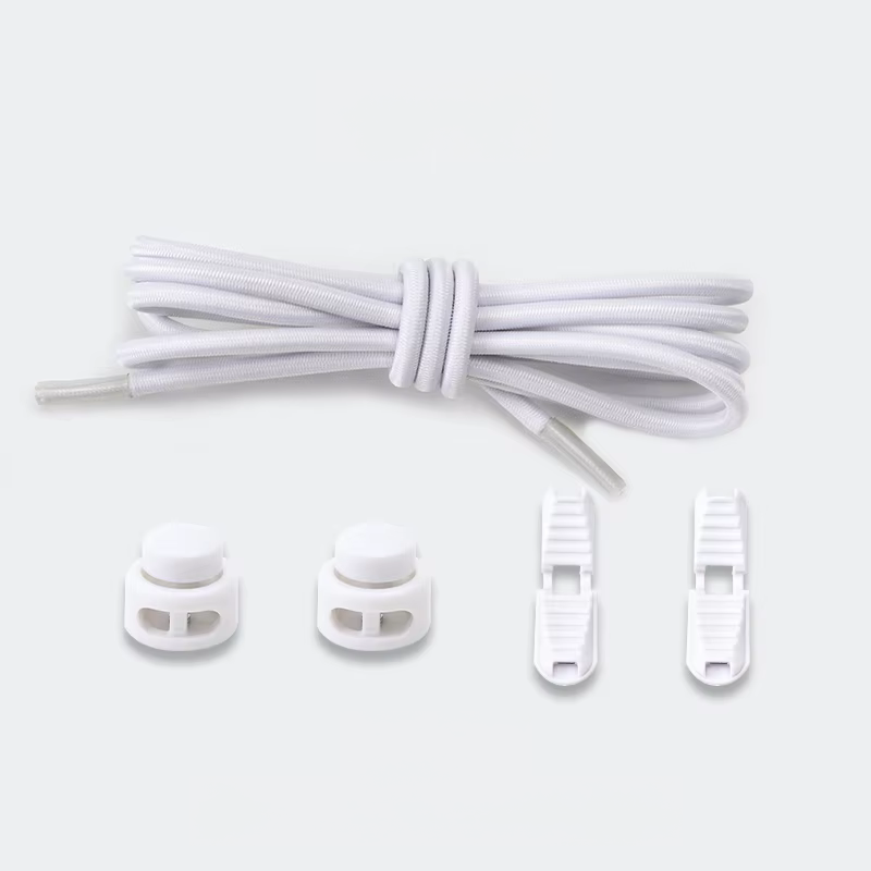 Cadarço elástico branco com trava para tênis esportivo Orca Sports, acessório triathlon