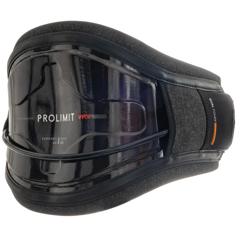 Cinturão Prolimit Vapor preto para kitesurf com tecnologia de suporte, na Orca Sports.