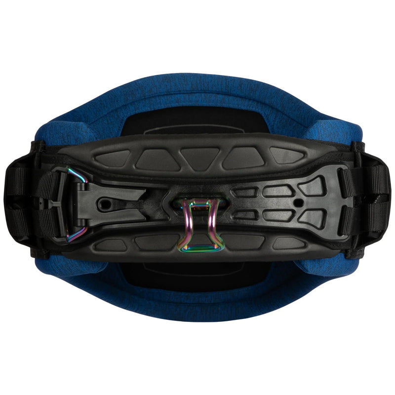 Cinturão de kitesurf azul com fivela preta, equipamento Orca Sports para velejo e performance