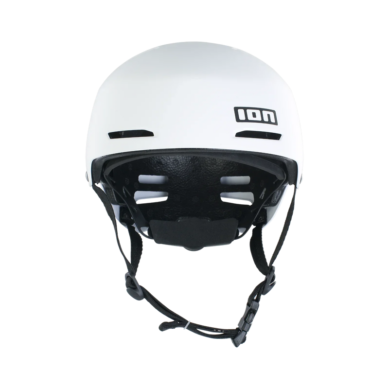 Capacete branco ION frontal para kitesurf e esportes aquáticos na Orca Sports