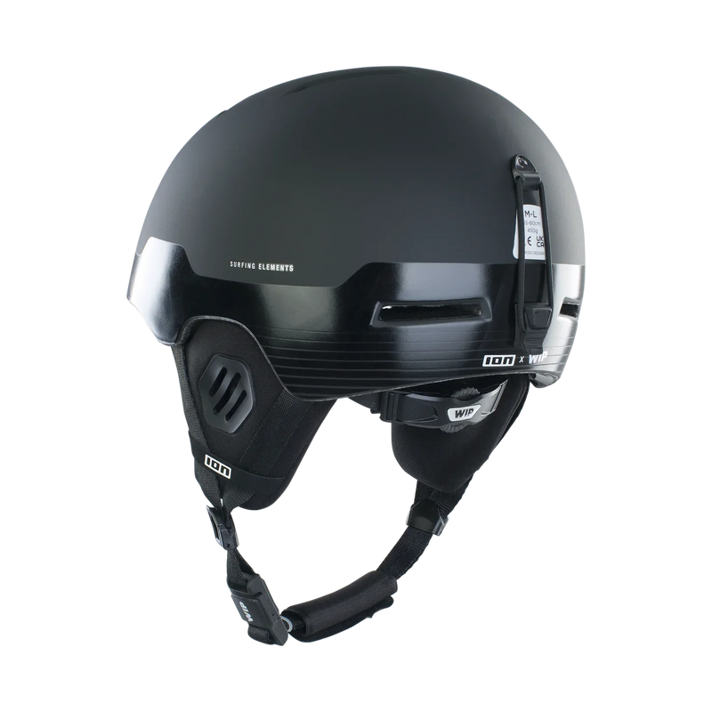 Capacete preto para kitesurf ION X WIP, ajustável, proteção esportiva Orca Sports