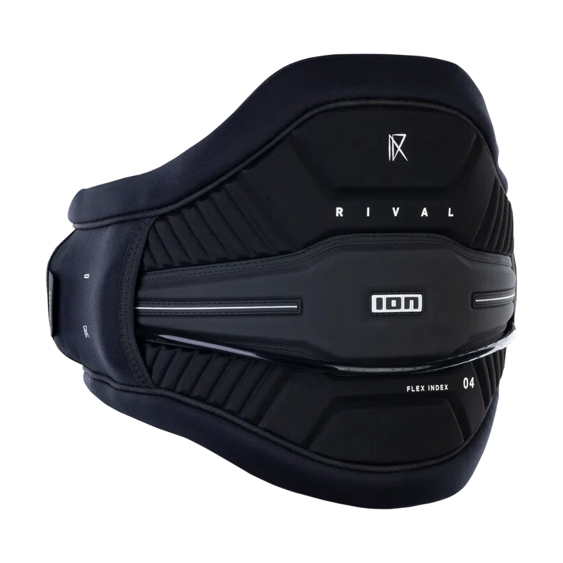 Cinturão de kitesurf ION Rival preto, acessório para velejo, distribuído pela Orca Sports