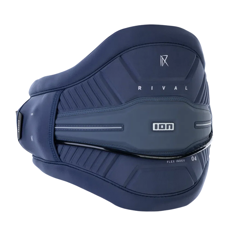 Cinturão harness ION Rival azul escuro para kitesurf, vendido na Orca Sports.