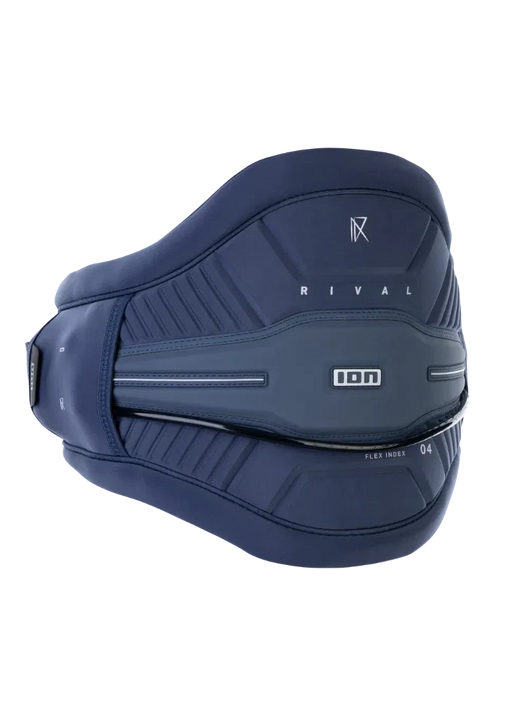 Cinturão harness ION Rival azul escuro para kitesurf, vendido na Orca Sports.