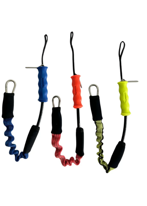 Leashes para kitesurf coloridos com alças e mosquetão, Orca Sports