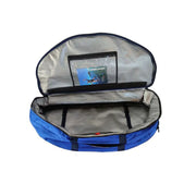 Bolsa de transporte azul Armstrong para equipamentos de kitesurf, aberta, Orca Sports