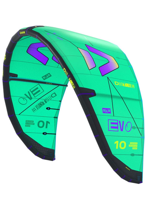 Pipa de kitesurf Duotone Evo SLS verde, produto esportivo disponível na Orca Sports.