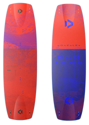 Prancha de kitesurf Duotone Gonzales 2025 vermelha e azul, vendida pela Orca Sports.