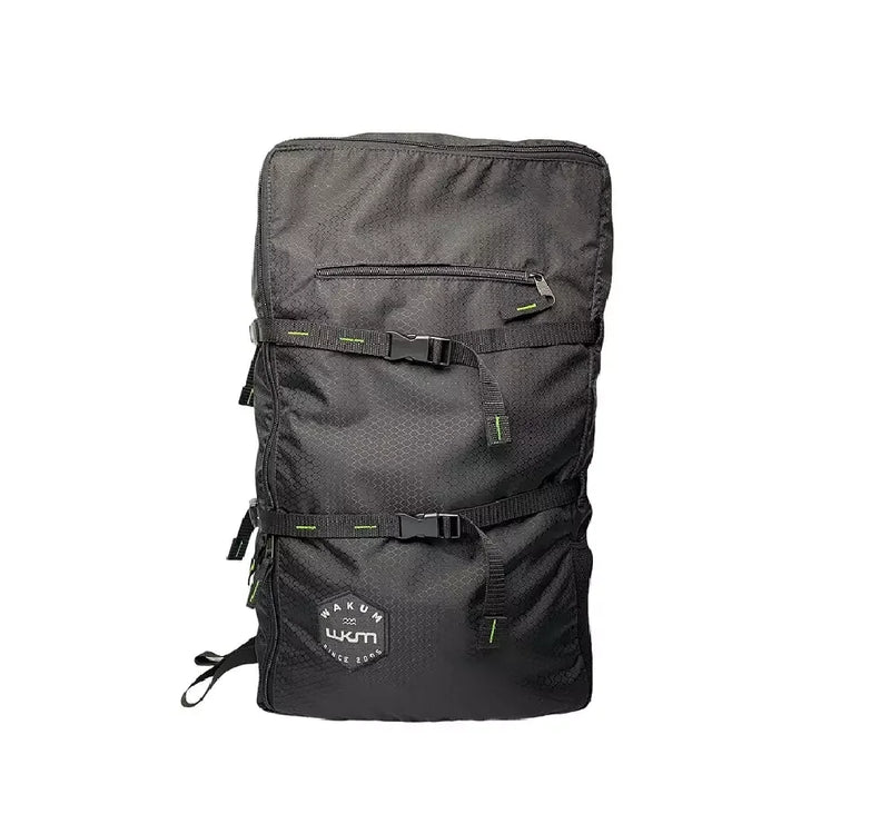 Mochila preta Kite Wakum retangular com zíper e alças, acessório para kitesurf Orca Sports