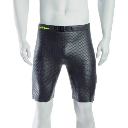 Bermuda de neoprene debboer preta para triathlon, textura hexagonal, Orca Sports