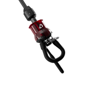 Acessório de kitesurf DreamStick X em destaque, peça preta e vermelha, fundo preto, Orca Sports