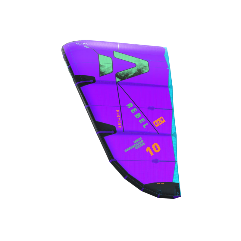Pipa de kitesurf Duotone Rebel SLS roxa e azul, modelo 10m, venda Orca Sports