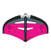 Asa de wingfoil Duotone UNIT rosa e cinza, vista traseira, equipamento de kitesurf Orca Sports