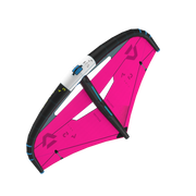 Asa wing para esportes aquáticos Orca Sports, cor rosa com detalhes pretos, vista em fundo preto.