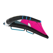 Asa wing foil Orca Sports preta e rosa para kitesurf e esportes aquáticos, vista lateral.