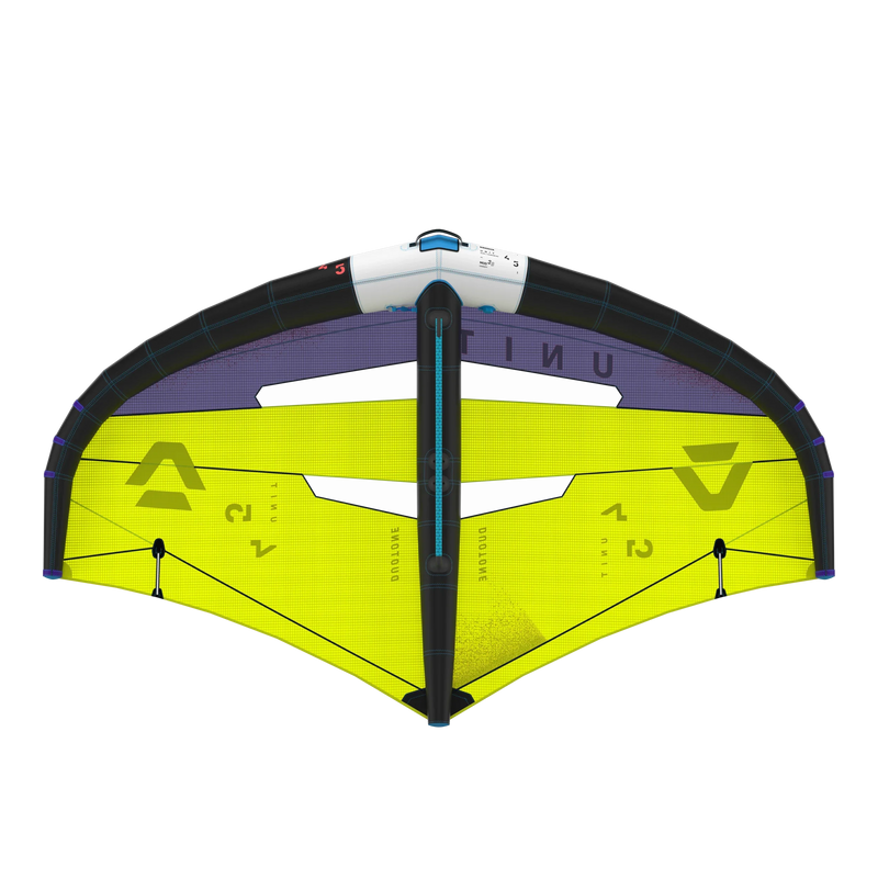 Asa de wing amarela e preta para esportes aquáticos, destaque de produtos Orca Sports.