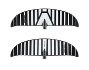 Asa para wingfoil Armstrong CF1200 preta e branca, vista superior e inferior, Orca Sports