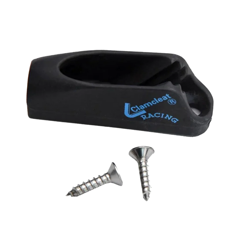 Clamcleat preto com parafusos, acessório para kitesurf e náutica, Orca Sports