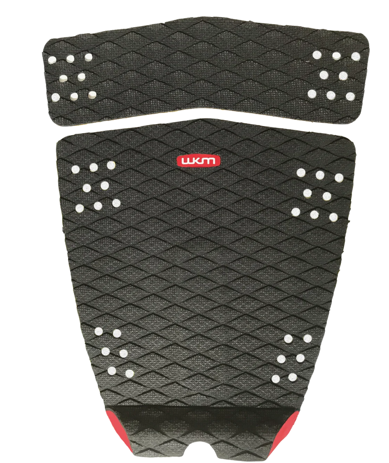 Deck traseiro preto WKM para prancha de kitesurf, textura antiderrapante, Orca Sports.