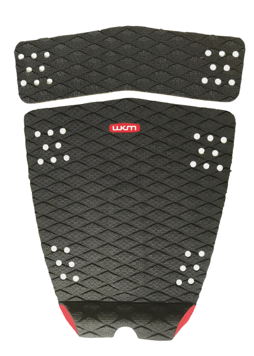 Deck traseiro preto WKM para prancha de kitesurf, textura antiderrapante, Orca Sports.