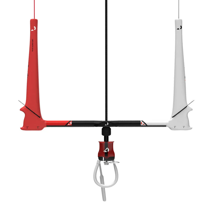 Barra de controle Dreamstick X para kitesurf, com lado esquerdo vermelho e direito branco, Orca Sports