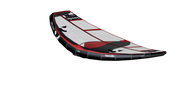 Asa de wingfoil Reedin SuperWing X3 preta e vermelha, produto para kitesurf da Orca Sports