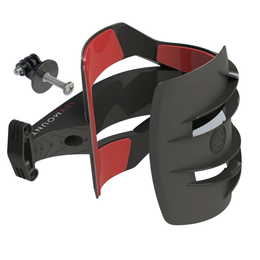 Kit SkyMount selfie para kitesurf, suporte preto e vermelho com parafuso, Orca Sports.