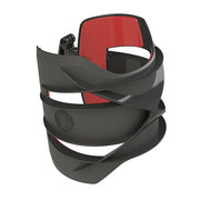 Suporte preto de pá de windsurf com interior vermelho, produto Orca Sports.