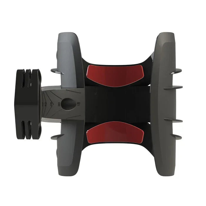 Acessório preto e vermelho para kitesurf de alta performance Orca Sports, visto de cima