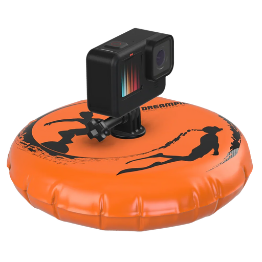 Disco flutuante alaranjado para câmera GoPro, ideal para esportes aquáticos, Orca Sports