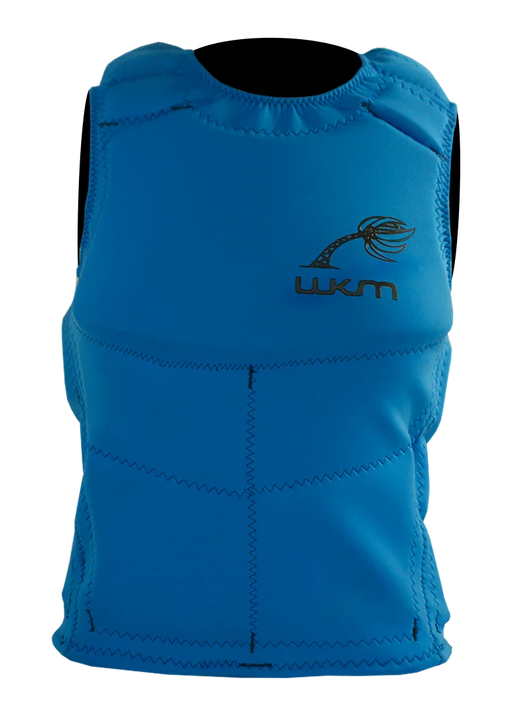 Colete salva-vidas azul WKM para kitesurf, wing e triathlon na Orca Sports.